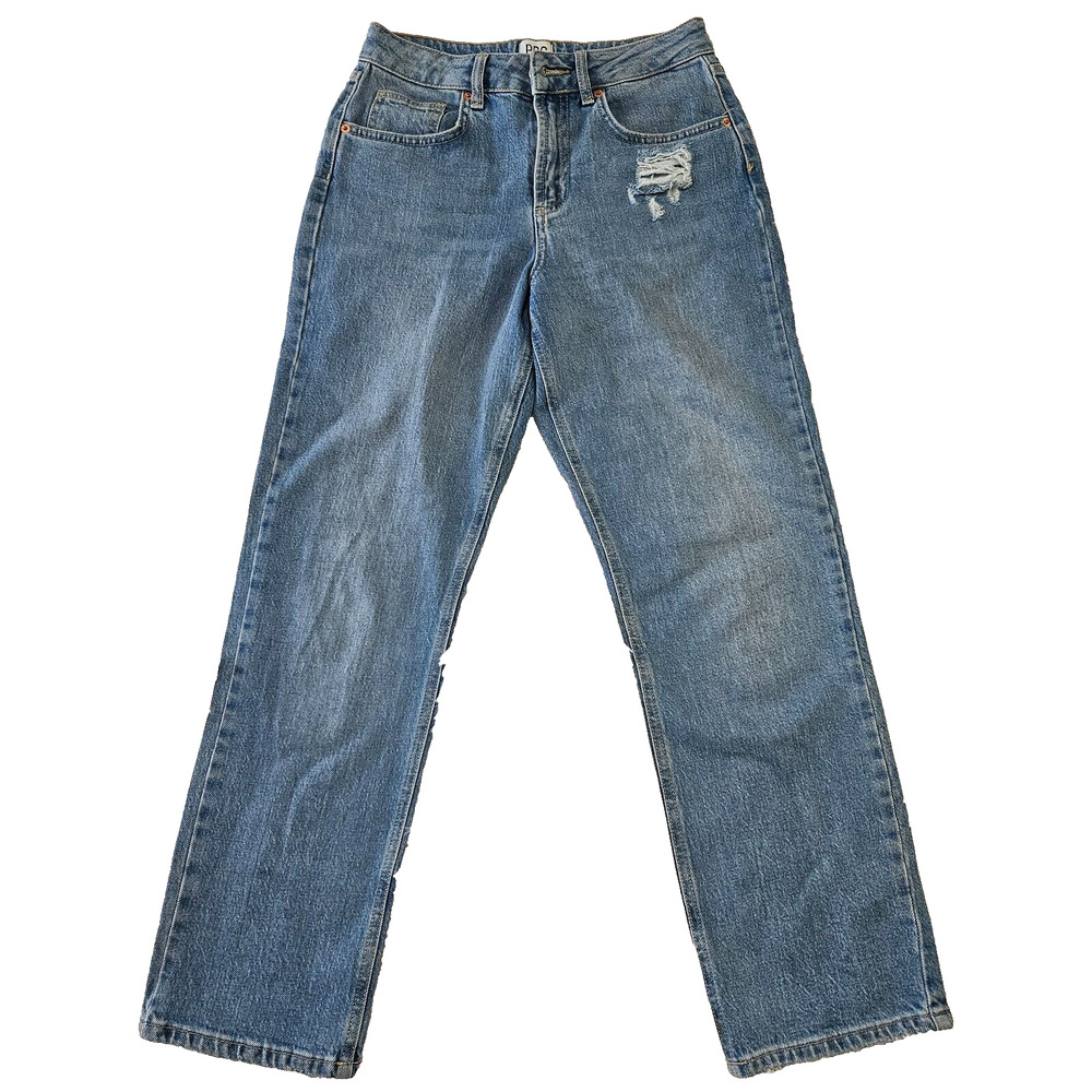 BDG‎ Women's Distressed Straight Skinny High Rise Medium Blue Jeans. Size 27